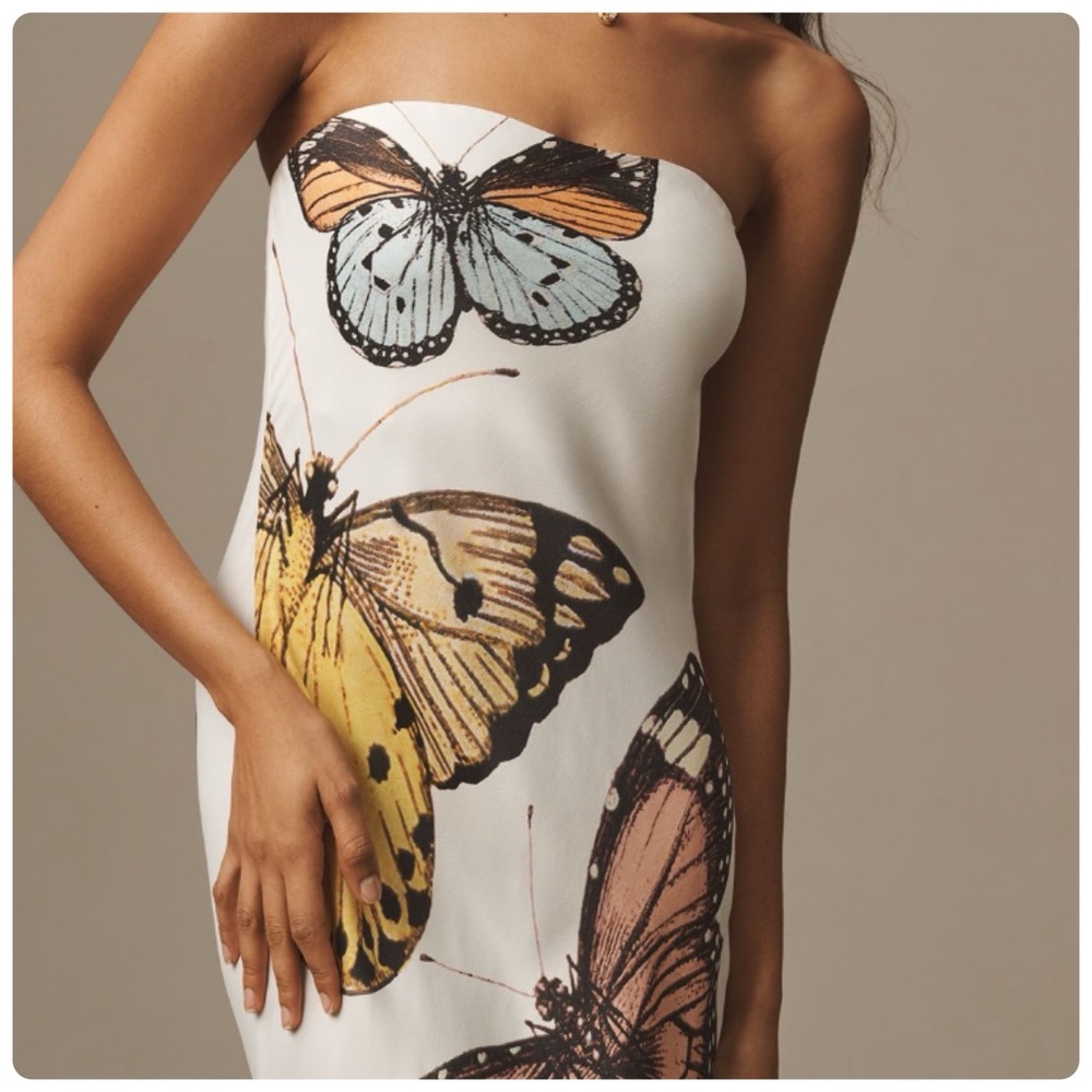 NWT Anthropologie The Tilda Butterly Slip Dress, S - Picture 5 of 17